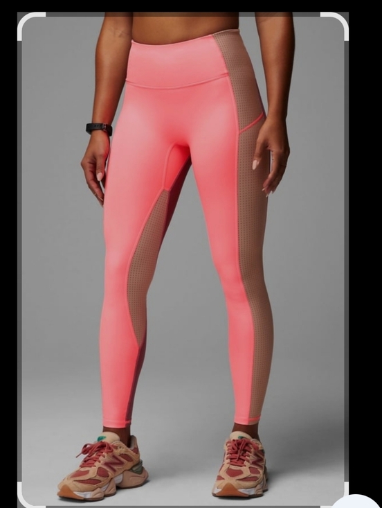 Fabletics Pants - Fabletics NWT Motion365+ High-Waisted Shine Legging PINK nude Purple Sz LARGE